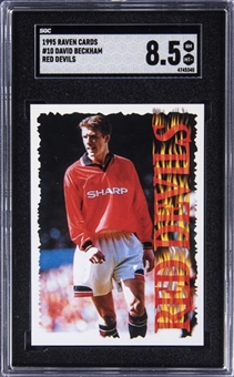 1995 Raven Manchester United Red Devils David Beckham Rookie Card /500 - SGC NM-MT+ 8.5